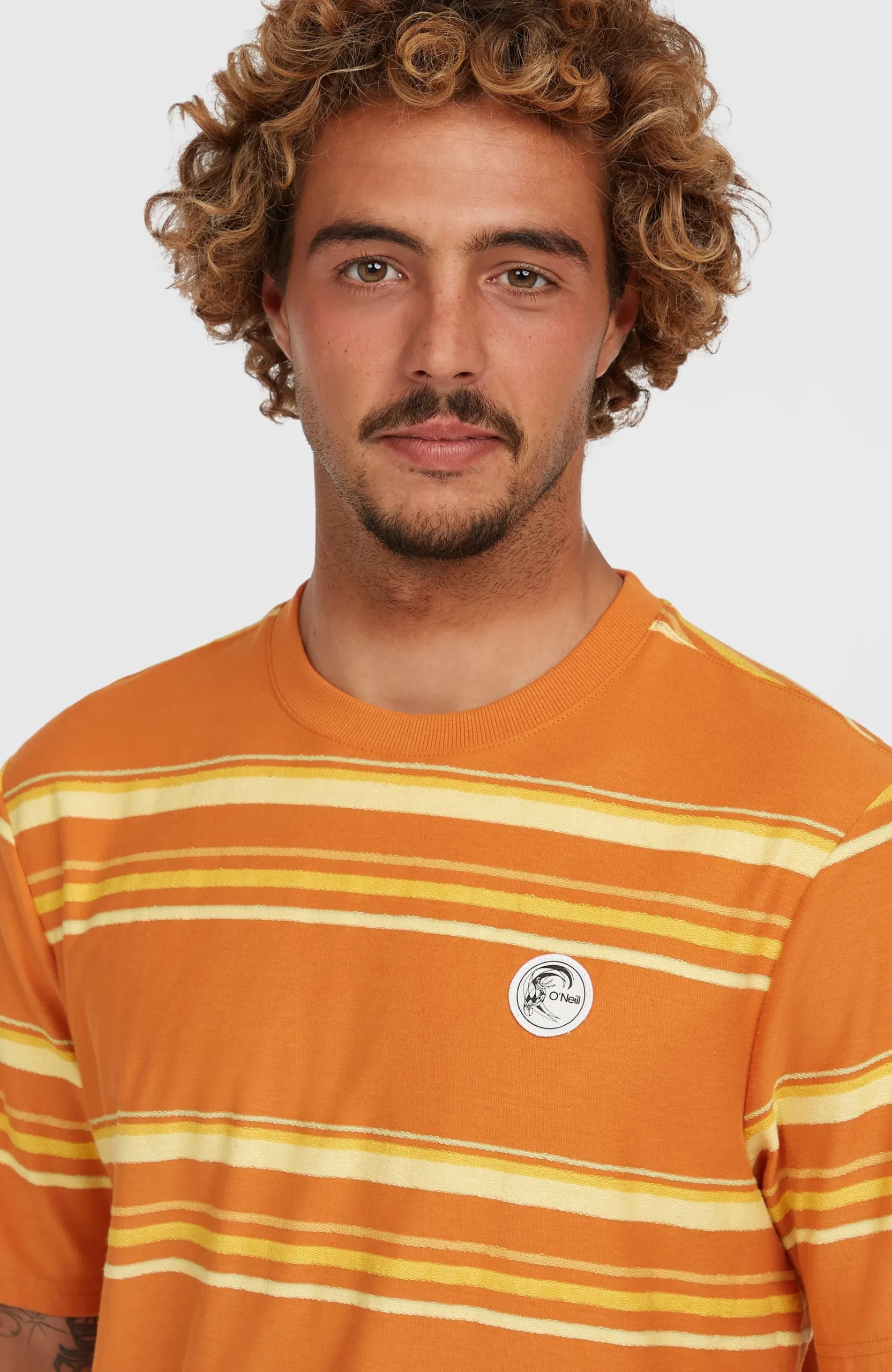 Homme O'Neill T-Shirts|Protection Anti-Uv-HommesT-shirt O'Riginals Stripe| Orange