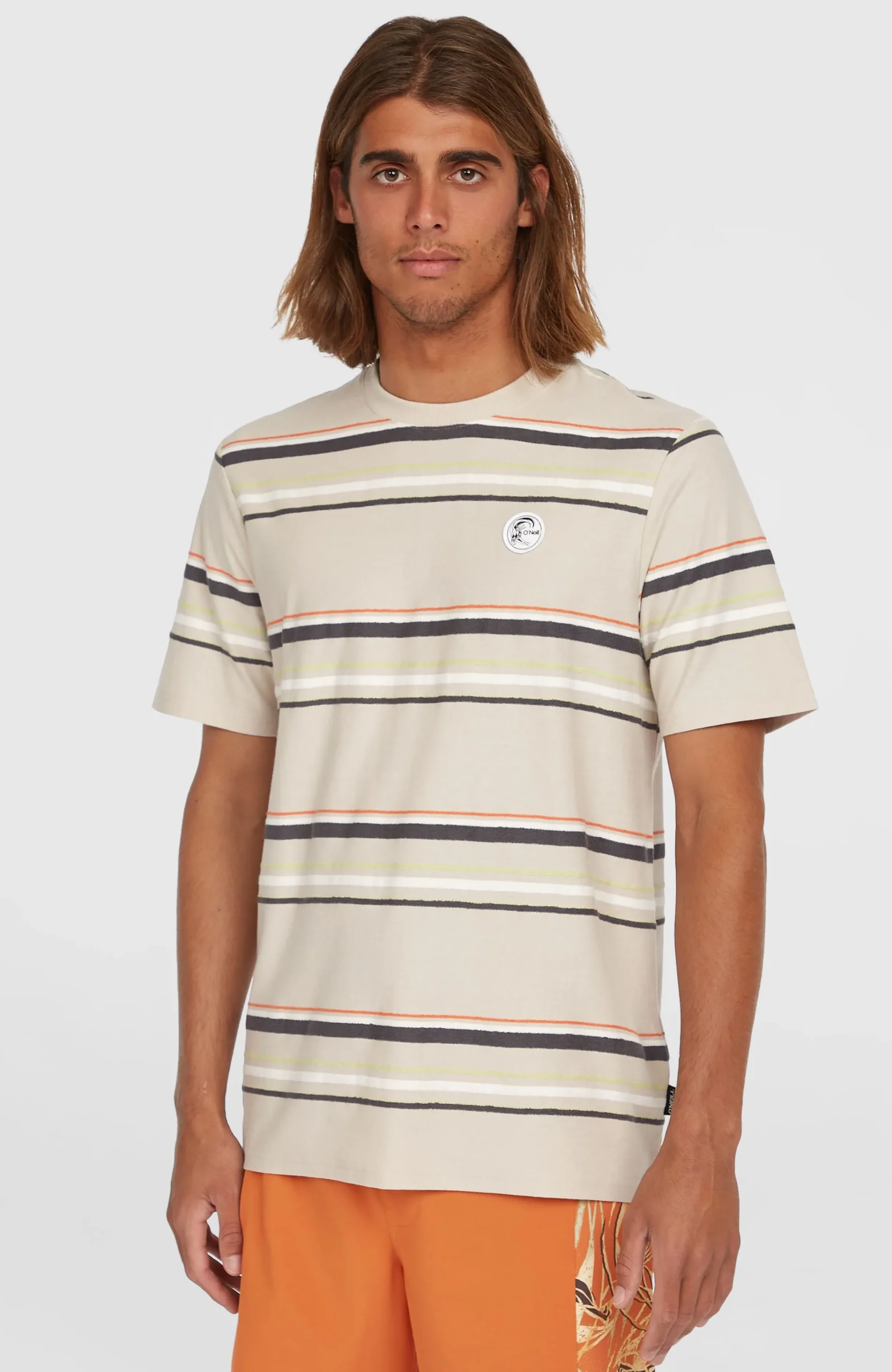 Homme O'Neill T-Shirts|Protection Anti-Uv-HommesT-shirt O'Riginals Stripe| Beige