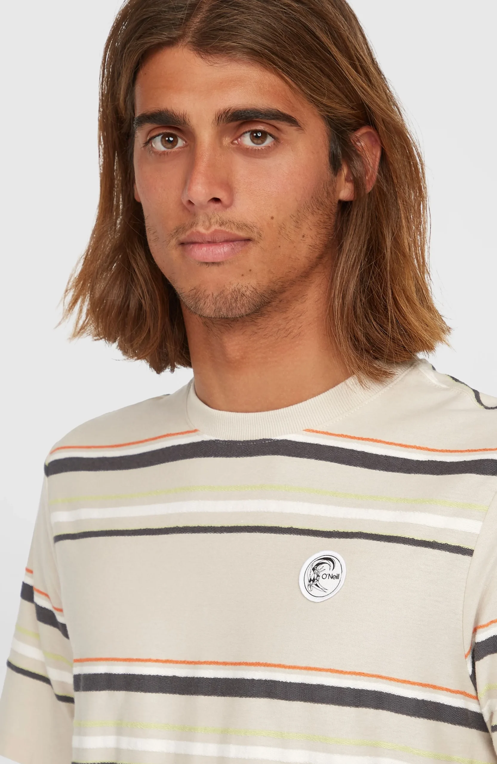 Homme O'Neill T-Shirts|Protection Anti-Uv-HommesT-shirt O'Riginals Stripe| Beige