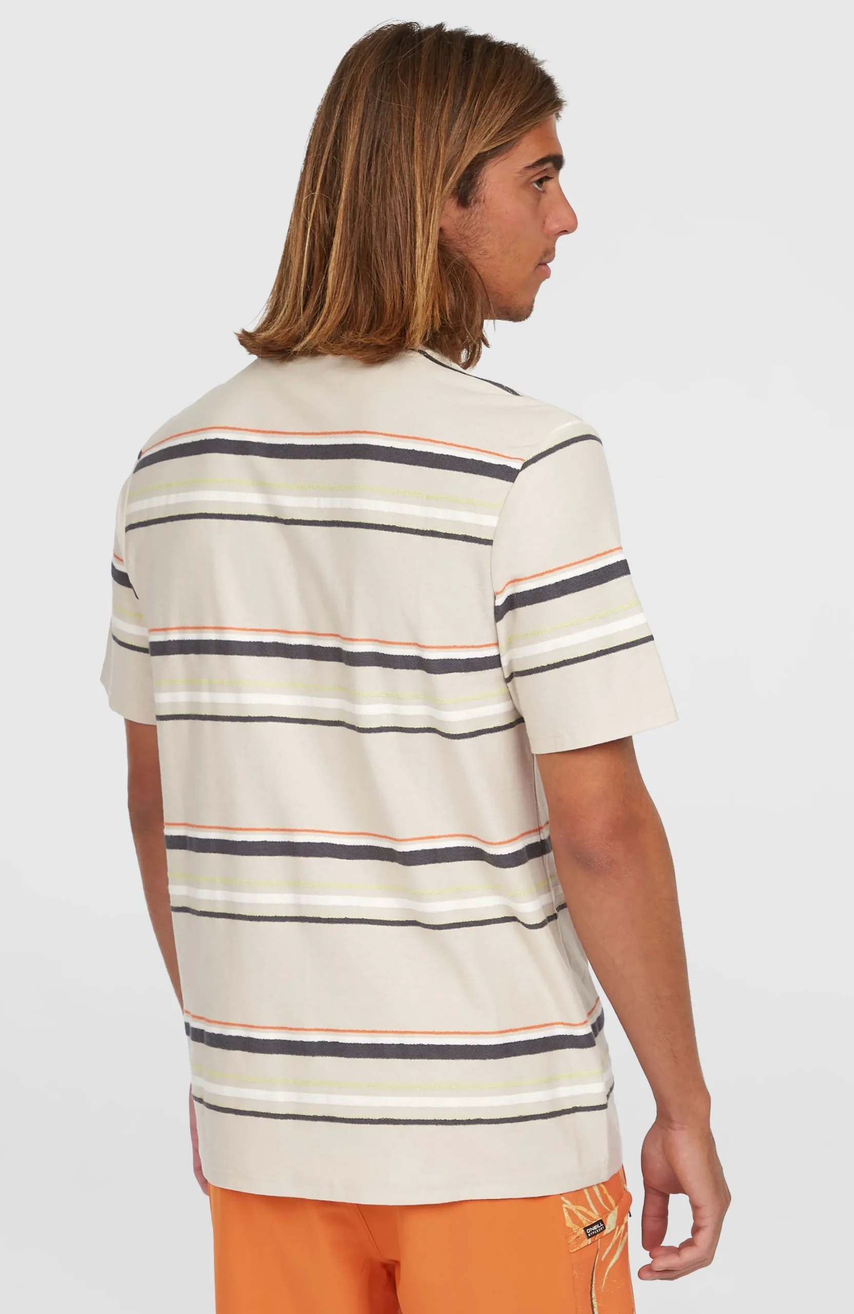 Homme O'Neill T-Shirts|Protection Anti-Uv-HommesT-shirt O'Riginals Stripe| Beige