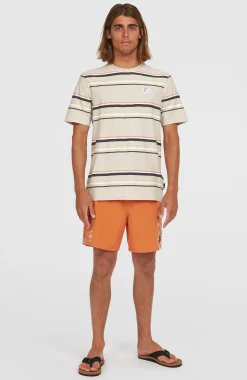 Homme O'Neill T-Shirts|Protection Anti-Uv-HommesT-shirt O'Riginals Stripe| Beige