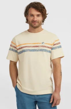 Homme O'Neill T-Shirts|Protection Anti-Uv-HommesT-shirt O'Riginals Stripe| Beige