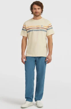 Homme O'Neill T-Shirts|Protection Anti-Uv-HommesT-shirt O'Riginals Stripe| Beige