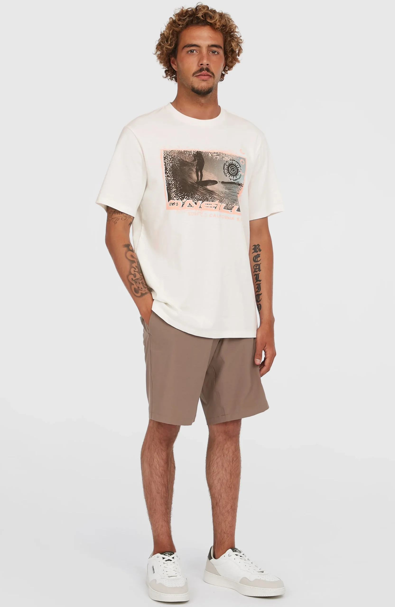 Homme O'Neill T-Shirts|Protection Anti-Uv-HommesT-shirt Photo Print| Blanc