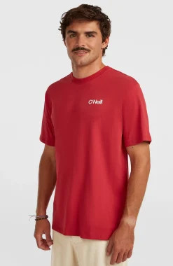 Homme O'Neill T-Shirts|Protection Anti-Uv-HommesT-shirt Polygiene Cotton Graphic| Rouge