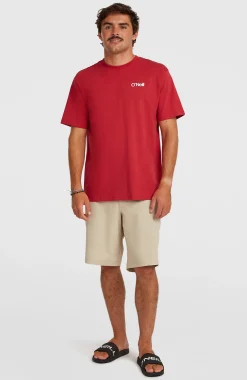 Homme O'Neill T-Shirts|Protection Anti-Uv-HommesT-shirt Polygiene Cotton Graphic| Rouge