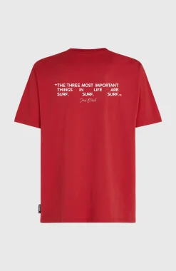 Homme O'Neill T-Shirts|Protection Anti-Uv-HommesT-shirt Polygiene Cotton Graphic| Rouge