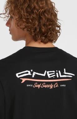 Homme O'Neill T-Shirts|Protection Anti-Uv-HommesT-shirt Retro Back Print| Noire
