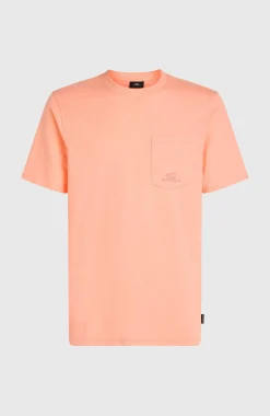 Homme O'Neill T-Shirts|Protection Anti-Uv-HommesT-shirt Slub Chest Pocket| Rose