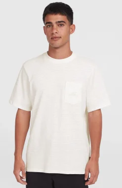 Homme O'Neill T-Shirts|Protection Anti-Uv-HommesT-shirt Slub Chest Pocket| Blanc