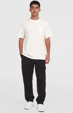 Homme O'Neill T-Shirts|Protection Anti-Uv-HommesT-shirt Slub Chest Pocket| Blanc
