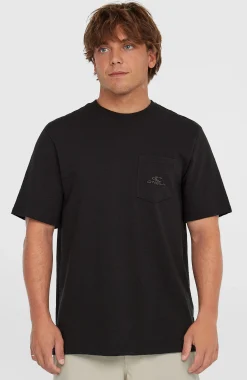 Homme O'Neill T-Shirts|Protection Anti-Uv-HommesT-shirt Slub Chest Pocket| Noire
