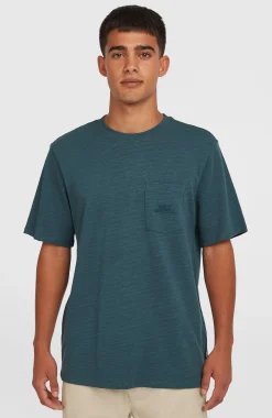 Homme O'Neill T-Shirts|Protection Anti-Uv-HommesT-shirt Slub Chest Pocket| Bleu