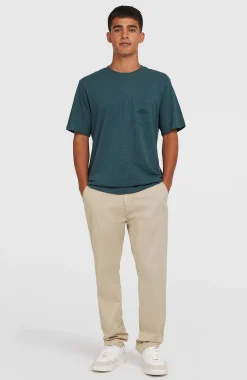 Homme O'Neill T-Shirts|Protection Anti-Uv-HommesT-shirt Slub Chest Pocket| Bleu