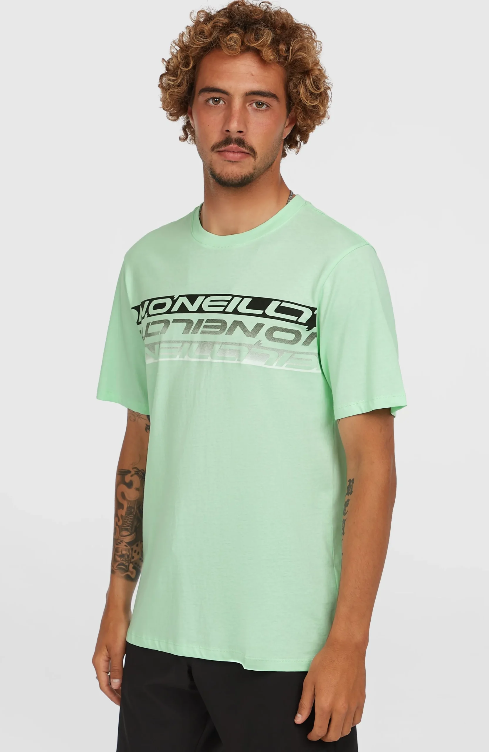 Homme O'Neill T-Shirts|Protection Anti-Uv-HommesT-shirt Stripe| Vert