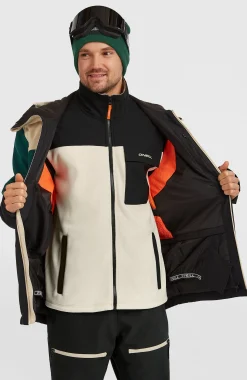 Homme O'Neill Vestes De Ski|Vestes De Snowboard-HommesVeste de ski FWC'Peak Fire| Beige Mix