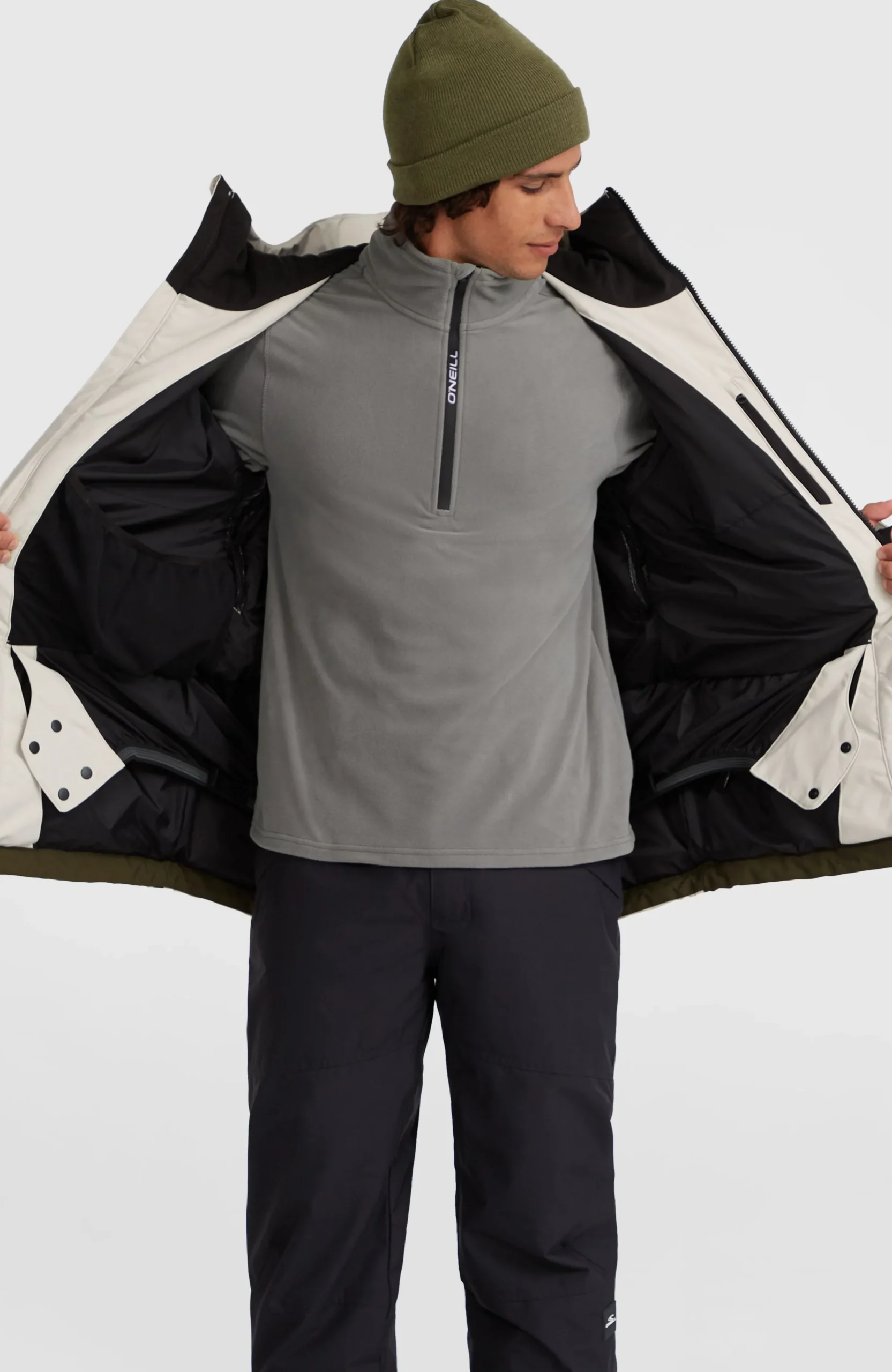 Homme O'Neill Vestes De Ski|Vestes De Snowboard-HommesVeste de ski Hammer Block| Beige Mix