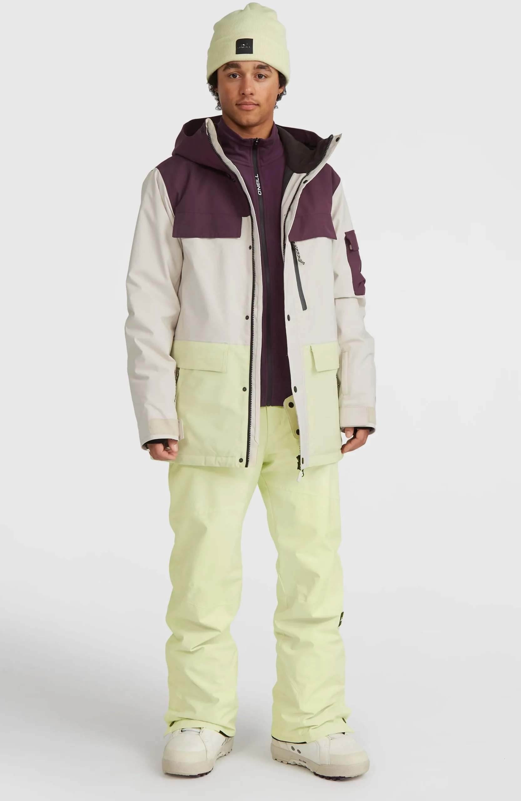 Homme O'Neill Vestes De Ski|Vestes De Snowboard-HommesVeste de ski Utility Pro Hybrid| Beige Mix