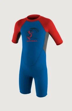 Enfant O'Neill Protection Anti-Uv-Reactor-2 2mm Back Zip Shortsleeve Spring Wetsuit| Bleu