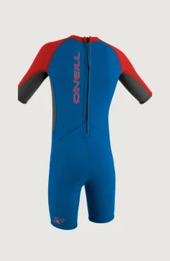 Enfant O'Neill Protection Anti-Uv-Reactor-2 2mm Back Zip Shortsleeve Spring Wetsuit| Bleu
